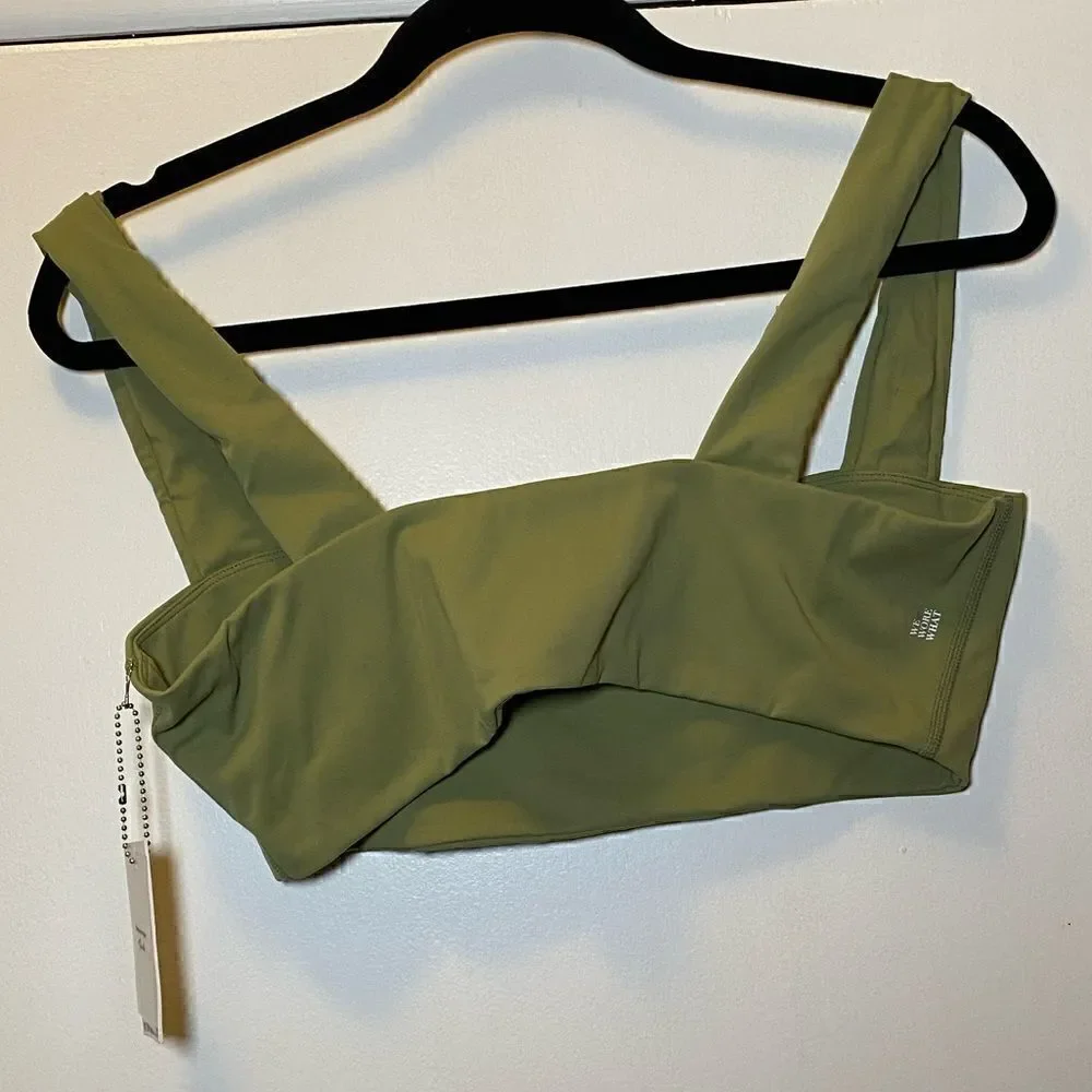 NWT WEWOREWHAT Bandeau Bra Top Sage Green Women’s Size Large